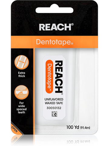 Unflavored Dentotape Waxed Dental Floss Tape